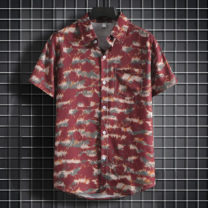 Men's Stylish Beach Flowers Half Sleeve Shirt offers a cool and fashionable look. Enjoy comfort and style while relaxing — photo 6