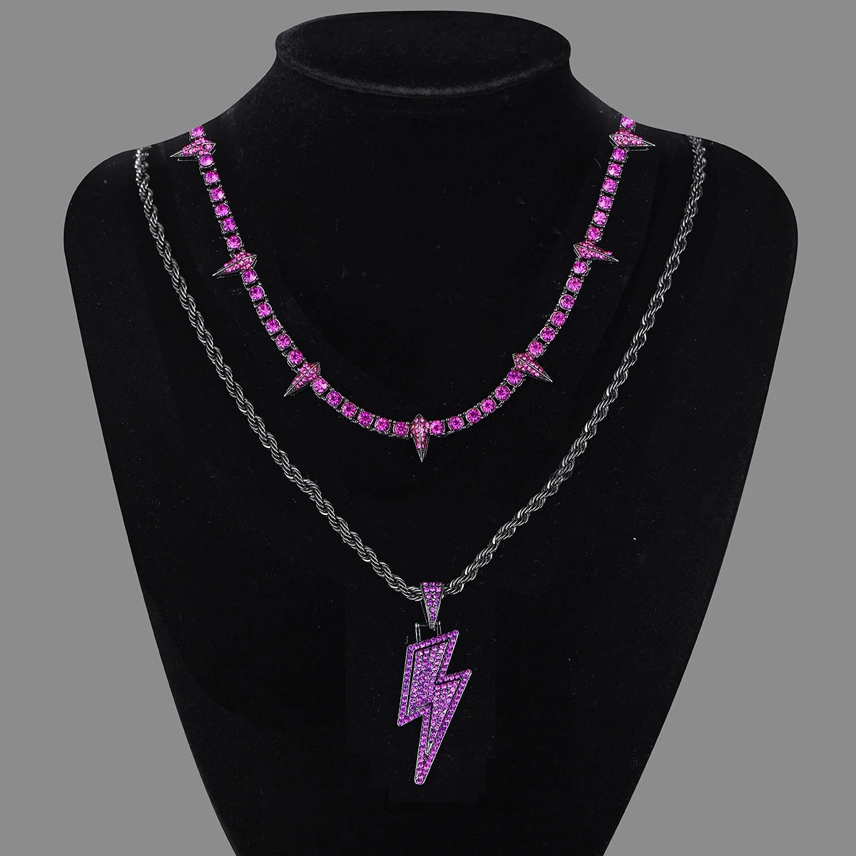 Colar Pantera Negra Liga Diamante Raio Pingente Fato – Adicione um toque de herói ao seu visual, ideal para fãs e cosplayers. — foto 8