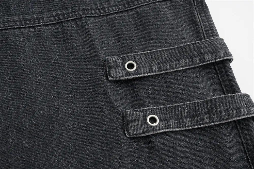 Men's Punk Old Wash Cargo Jeans, featuring a comfortable fit, durable fabric, multiple pockets, and a stylish vintage de — photo 15