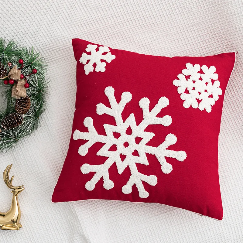 Capa de almofada vermelha para decoração de festival na sala e quarto, ideal para fundo e criar um ambiente festivo. — foto 11