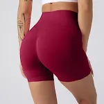 Women's Sports Belly Contracting Cycling Tights Peach Hip Yoga Shorts for workout, high waist, shaping and comfortable f — photo 3