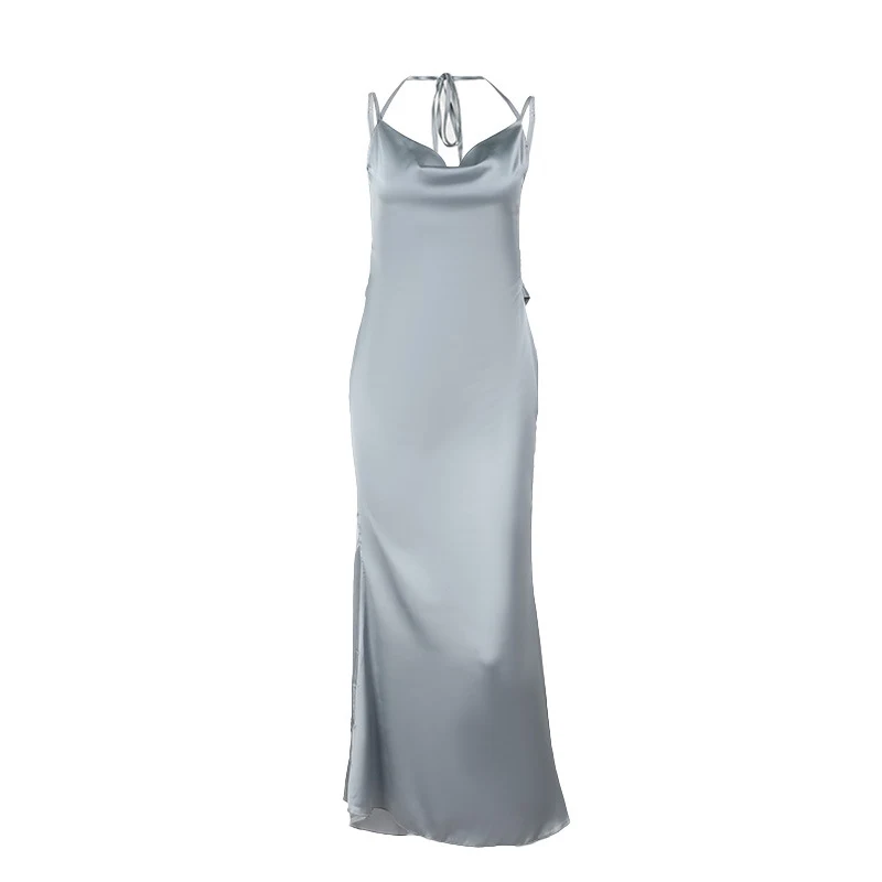 Title 8, Womens Backless Floral Satin Dress