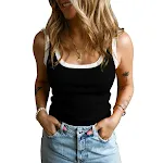 Moda Colorblock Top Sem Mangas Colete de Verão Feminino — foto 26