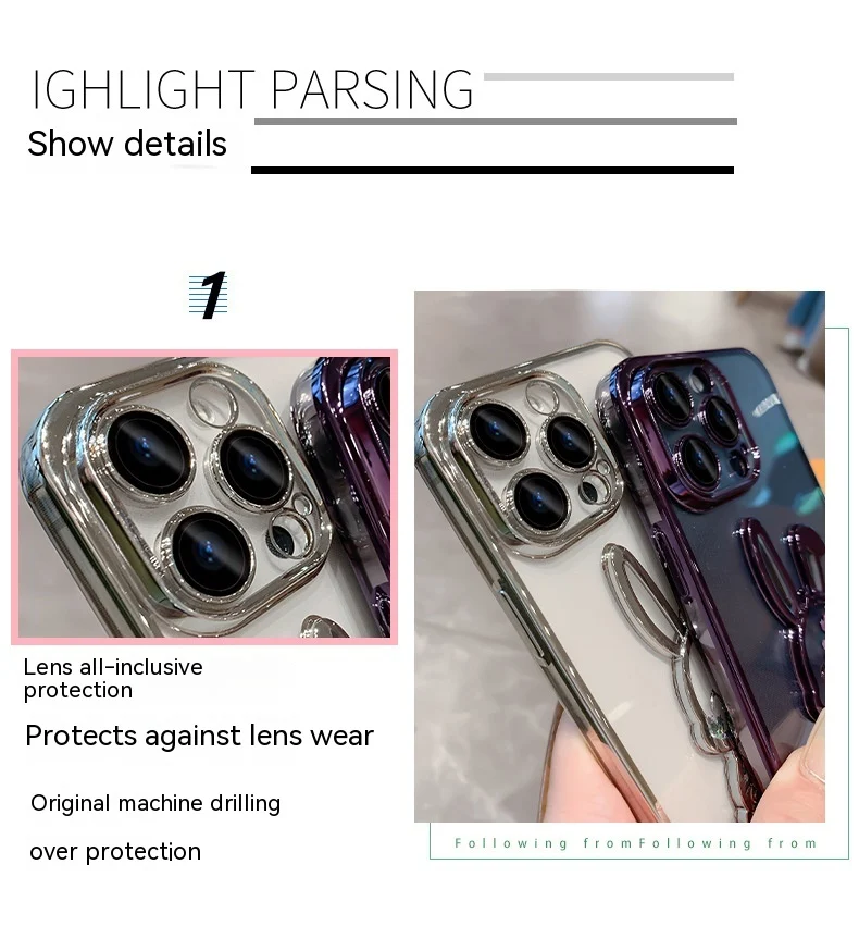 Title 4, Plastic electroplating lens protector phone cas...