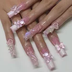 Butterfly Manicure Wear Mid-length Nail Tips for easy application. Get the perfect manicure look with butterfly-inspired — photo 13