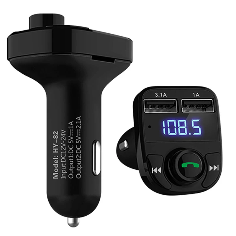 Car MP3 Audio Player Bluetooth Car Kit FM Transmitter Handsfree Calling 5V 4.1A Dual USB Car Charger Phone Charger — photo 2