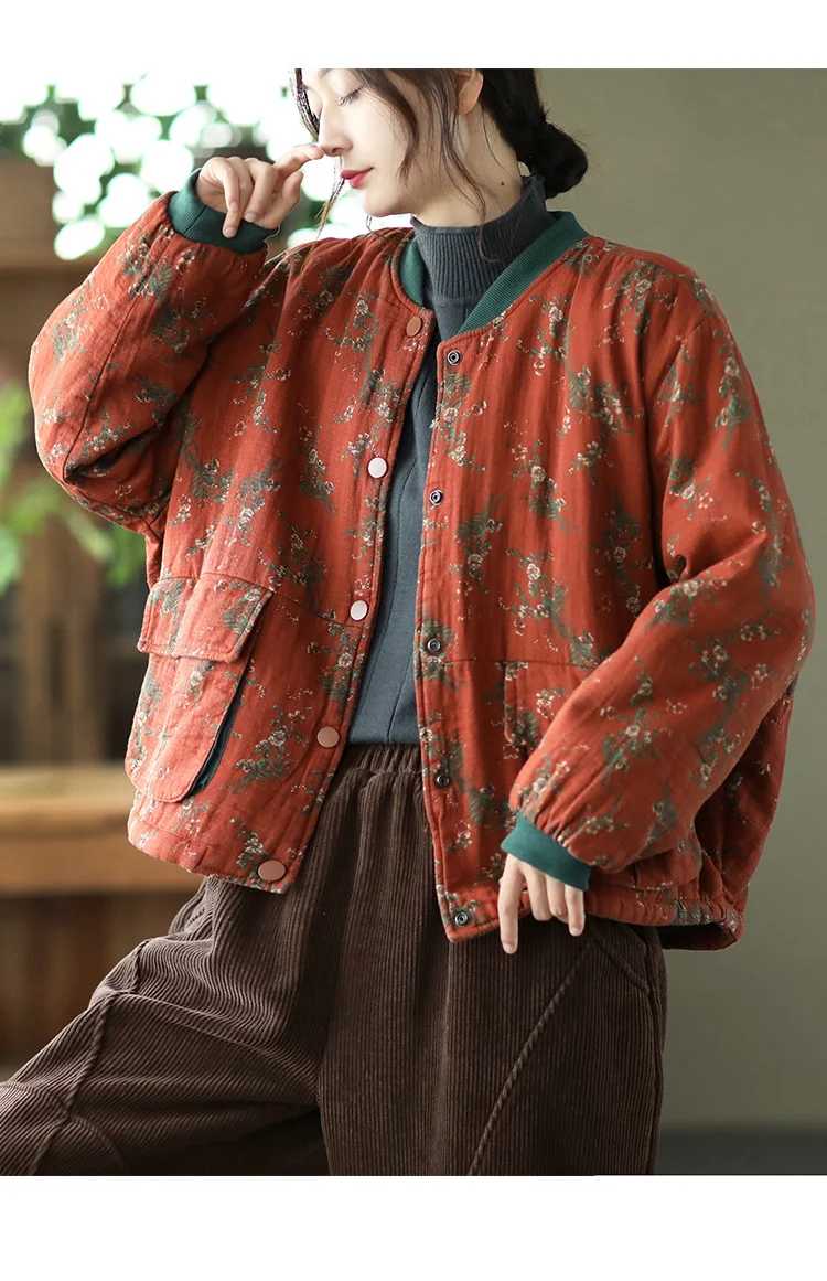 Title 6, Retro-Cardigan für Damen aus Baumwolle und Lein...