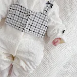 Macacão infantil de outono e inverno com forro de lã Mantém o bebê aquecido e aconchegante Ideal para climas frios e passeios ao ar livre Macio e confortável para recém-nascidos e bebês — foto 11