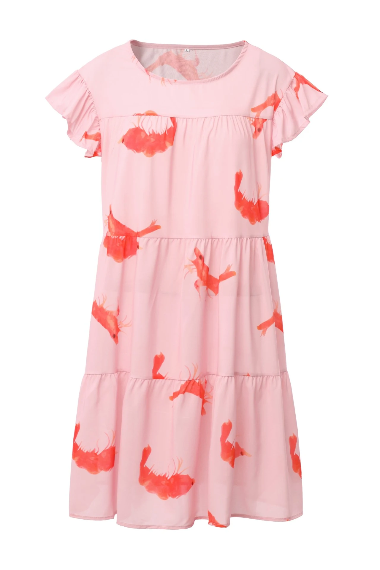Title 14, Sweet holiday floral print A-line dress, perfec...