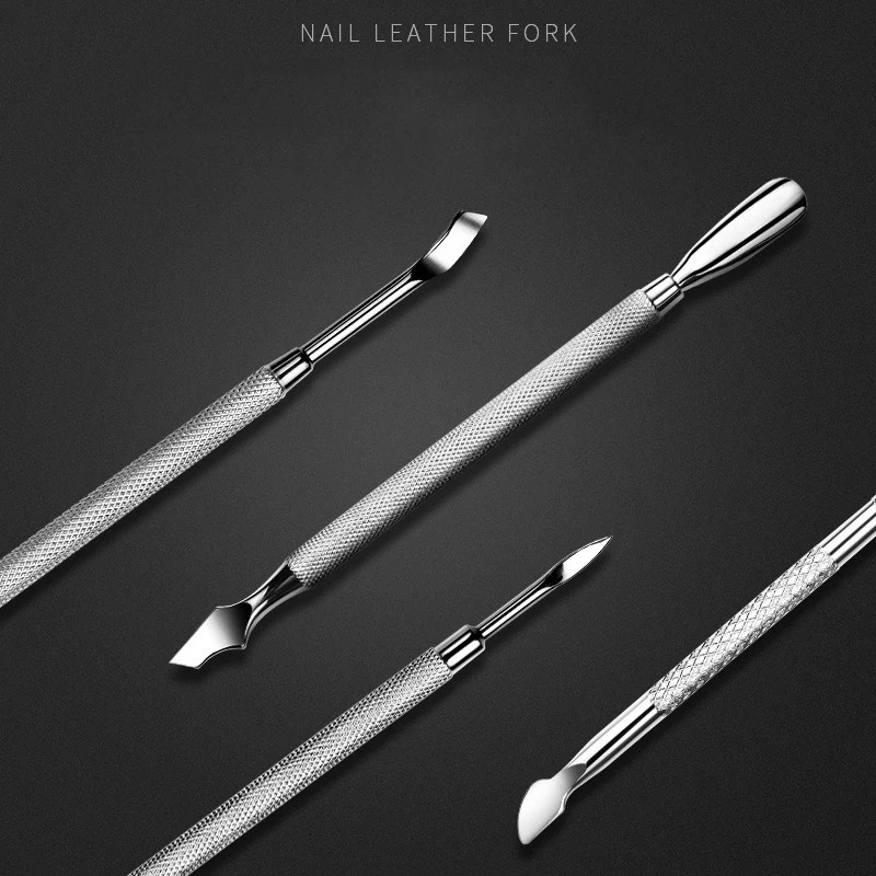 Ferramenta de unha em aço inoxidável para empurrar cutículas e remover pele morta. Manicure e pedicure perfeitas, unhas impecáveis. — foto 6