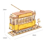 Robotime Rolife Tram Vintage Quebra-cabeça 3D de Madeira Brinquedo Presente Natal Aniversário TG505 para Crianças Dropshipping — foto 17