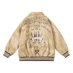 Jaqueta de motocicleta masculina com estampa de letras florais. Combine estilo arrojado e proteção ao pilotar. Conforto ideal para seus passeios. — foto 10