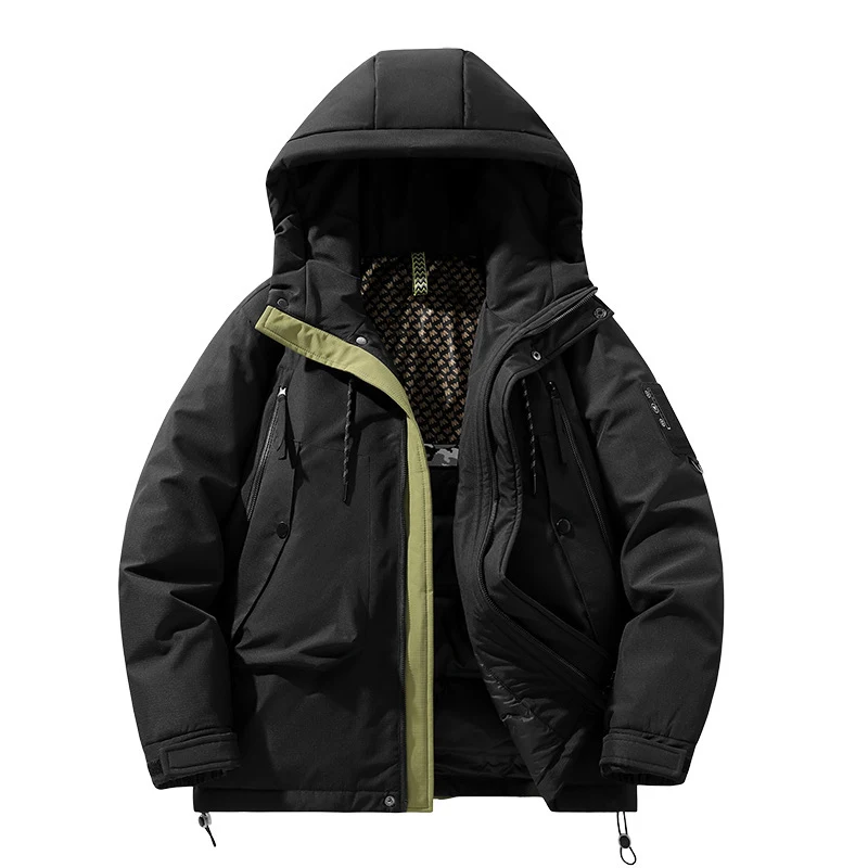 Jaqueta Shell Externa Down Acolchoada Casual Solta e Moderna para Conforto e Estilo em Aventuras ao Ar Livre — foto 1