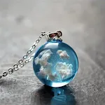 Baiyun Colar Resina Time Time Clavicle Chain Clavicle — foto 5