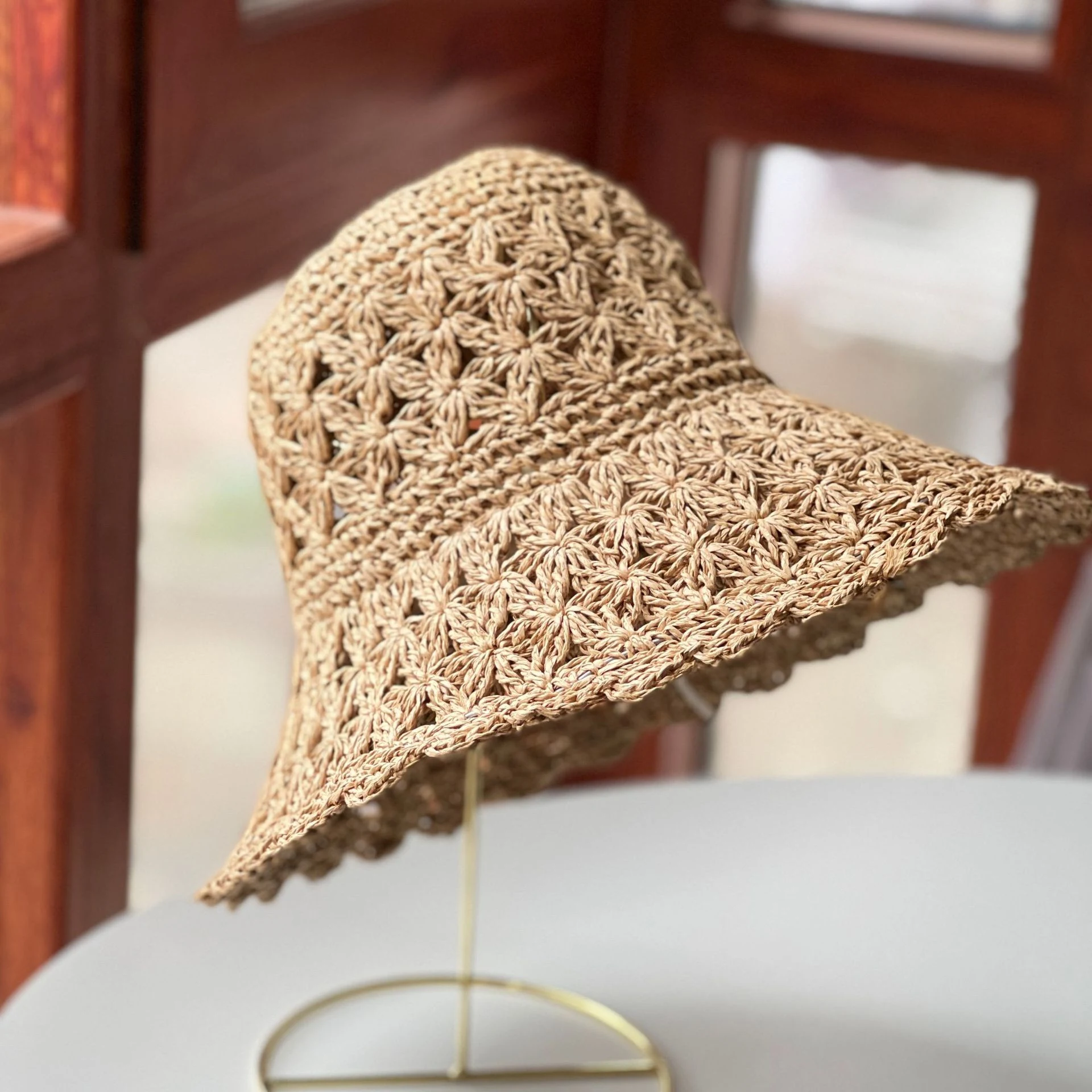 Title 1, Summer Beach Sunshade Hollow Straw Hat