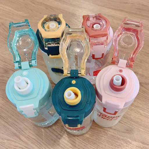 Title 5, Childrens Summer Drop-proof Plastic Straw Wate...