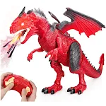 Dragão de Fogo/Gelo/T-Rex RC com Spray e Toque – Brinquedo Incrível! Controle remoto, diversão garantida, dinossauros que rugem! — foto 4