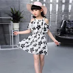Koreanisches Sling-Kleid für Mädchen, Chiffon-Kleid mit Blumenmuster für Kinder, leicht und atmungsaktiv, perfekt für Sommer und besondere Anlässe. — foto 3