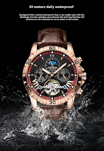 Title 6, Relógio Masculino Fashion Luxury Automático — S...