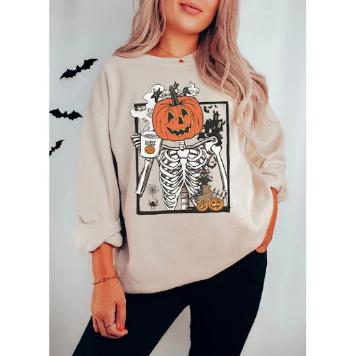 Title 6, Top de moda feminina de Halloween com estampa d...