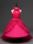 Vestido de princesa infantil, saia para crianças, vestido de noiva com cauda, importado para meninas, ideal para festas, casamentos e eventos especiais. — foto 5