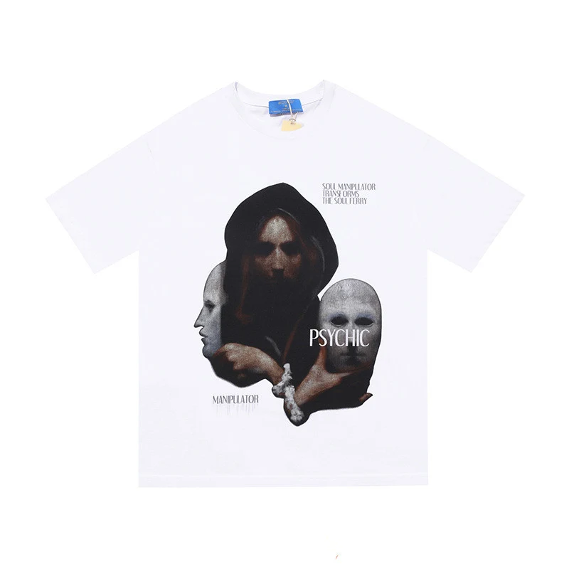 Máscara escura personalizada estampa top high street retrô estilo preguiçoso mangas curtas — foto 3