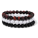 Pulseira masculina de contas de pedra natural. Elegância e estilo autêntico. Design durável e resistente. Acessório versátil. Perfeição artesanal. — foto 10