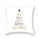 Capa de almofada natalina dourada para casa, perfeita para decorar e criar um ambiente festivo e acolhedor em sua sala de estar. — foto 4