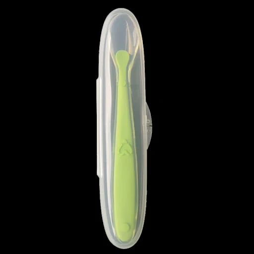Title 4, Baby Full Silicone Training Spoon Single Storag...