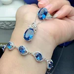 Terno Azul Londres com Embutido em Prata 925. Elegância e sofisticação para eventos especiais. Caimento impecável e design exclusivo. — foto 10