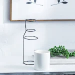 Nordic Iron Art Small Vase for hydroponic flowers. Simple iron frame, small flower pot for arrangements, green radish pl — photo 5