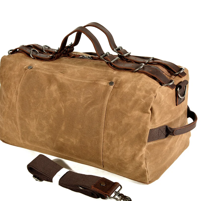 Mala de viagem masculina simples e portátil, grande capacidade, perfeita para academia e viagens, fácil de transportar e espaçosa. — foto 6