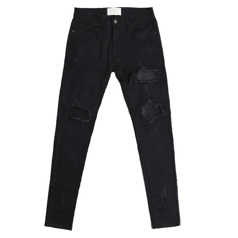 Calça Jeans Stiletto com patch de PU, corte slim, stretch, com costuras, para um ajuste perfeito e um visual moderno e elegante. — foto 3