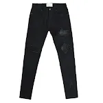 Calça Jeans Stiletto com patch de PU, corte slim, stretch, com costuras, para um ajuste perfeito e um visual moderno e elegante. — foto 3
