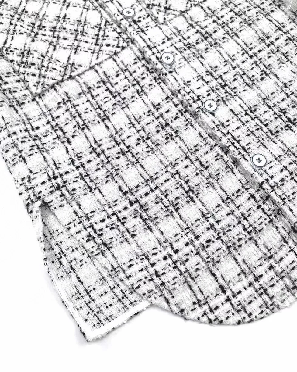 Title 12, Silver Thread Braided Plaid Mens And Womens L...