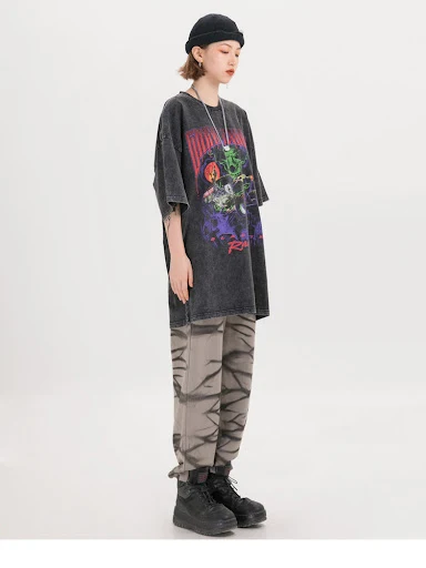 Title 4, Washed And Worn Short-Sleeved T-Shirt MenS Loo...