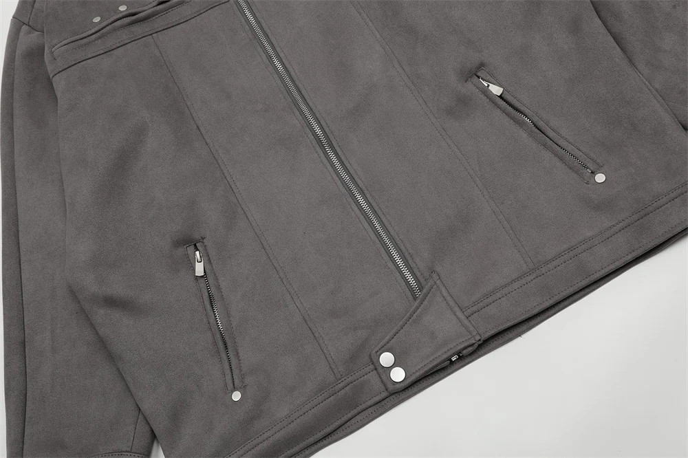 Men's Loose Casual Multi-pocket Zipper Cardigan Lapel Flight Jacket. Comfortable, stylish and practical for everyday wea — photo 13