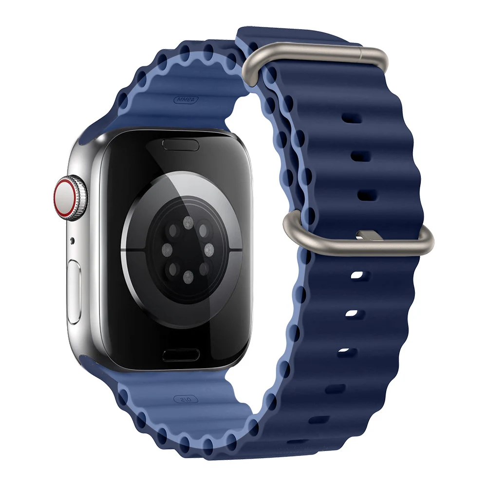 Pulseira de silicone marinho para relógio ultra 41mm 45mm 49mm. Conforto e durabilidade, à prova d'água, ideal para esportes aquáticos. — foto 19