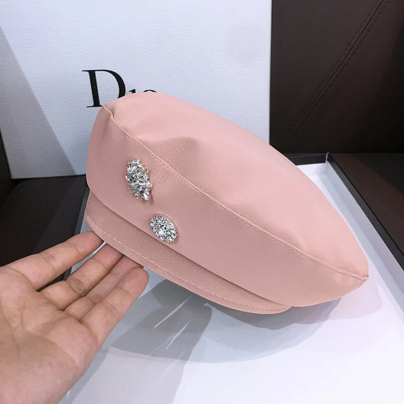 Title 1, Womens Trendy All-match PU Beret Hat