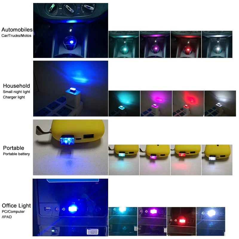 Title 2, Mała lampka nocna do samochodu USB. Delikatne o...