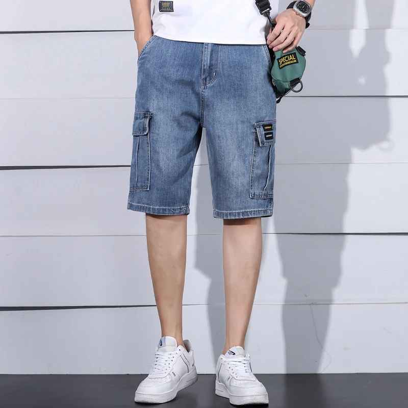 Title 3, Multi-Pocket Tooling Denim Shorts Mens Straigh...