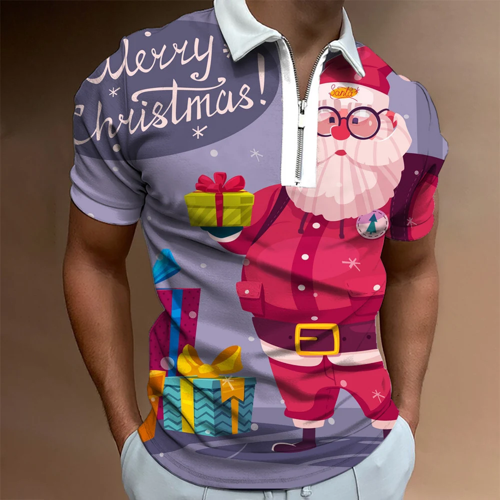 Christmas Series Lapel New Casual Short Sleeve Perfect for festive celebrations. Enjoy comfort and style with this moder — photo 15