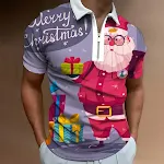 Christmas Series Lapel New Casual Short Sleeve Perfect for festive celebrations. Enjoy comfort and style with this moder — photo 15