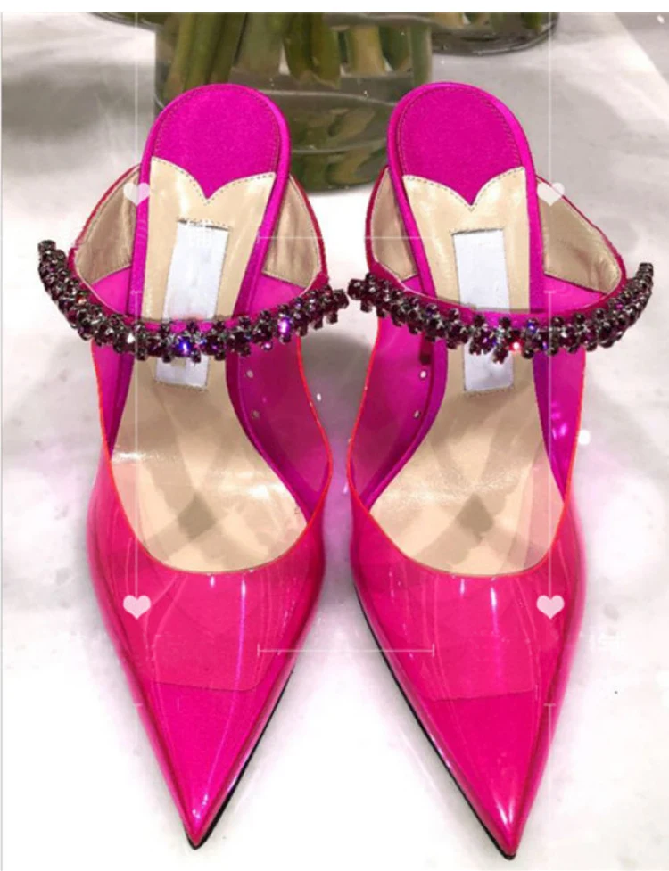 Transparante stiletto hakken met strass, voor een glamoureuze uitstraling. Perfect om je outfit een elegante touch te geven. — foto 6
