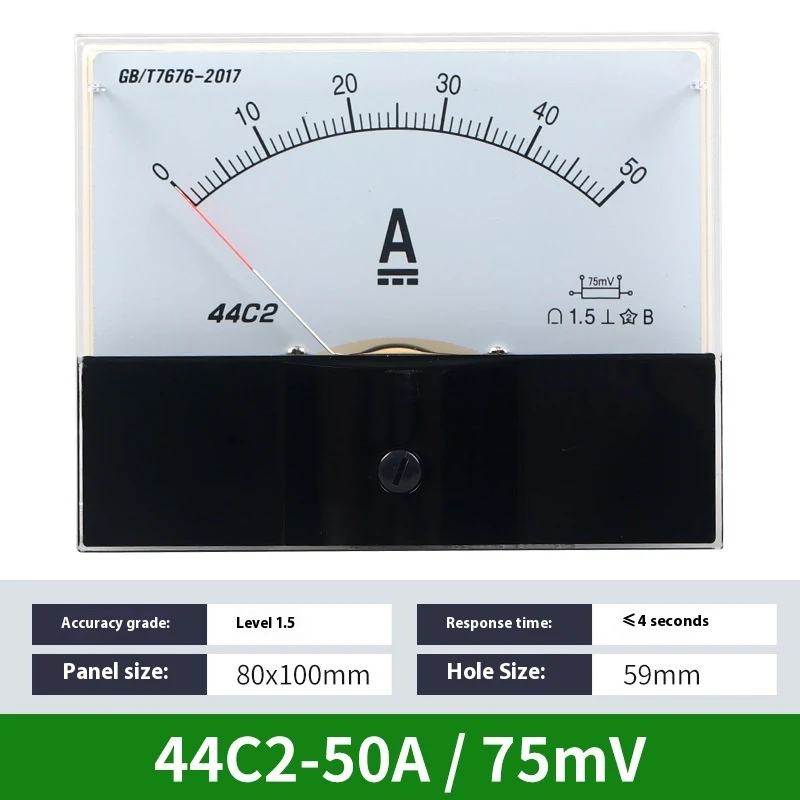 44C2 Pointer DC Ammeter Microampere Mechanical Plate Meter. Measures 1A, 2A, 3A, 30A, 5A, 50A, 100uA. Precise and reliab — photo 15