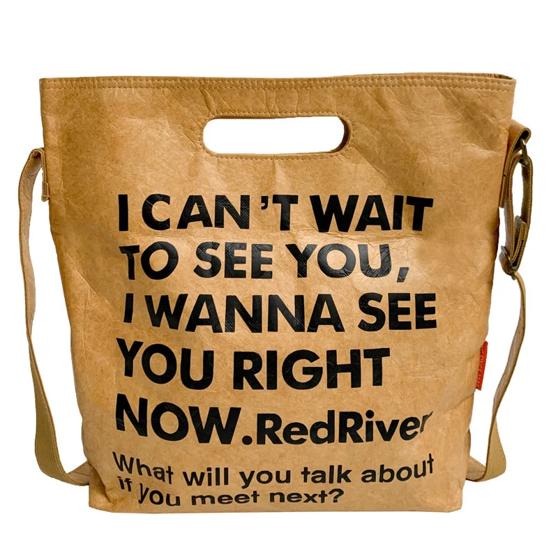Title 4, Casual One Shoulder Crossbody Portable Kraft Pa...