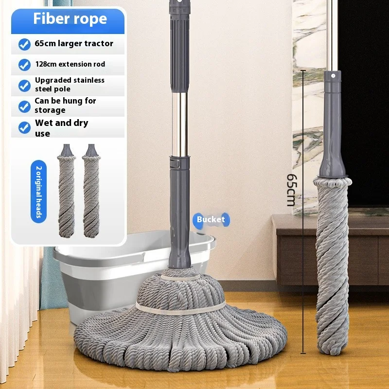 Hand Washing Free Mop for Household Floor Cleaning. Effortless cleaning without buckets. Get sparkling clean floors and — photo 3