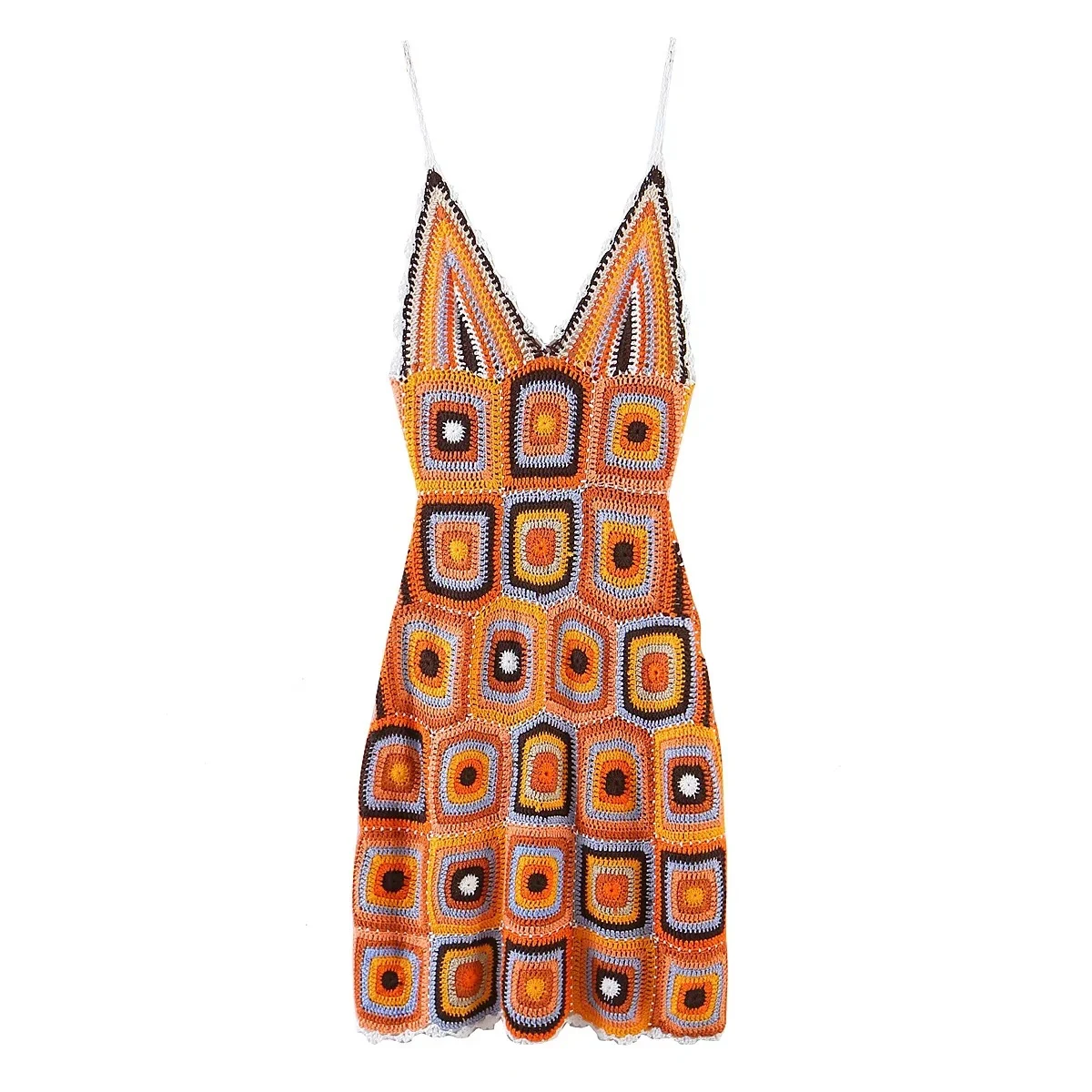 Title 3, Hand-encrypted Grandmother Plaid Sling Dress