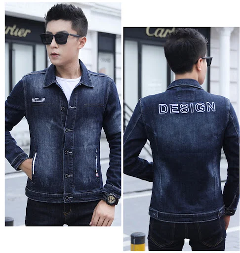 Title 6, Colete jeans casual estampado, perfeito para um...