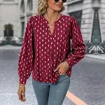 Women's Fashion Casual Long Sleeve Commuter Bronzing Shirt, Perfect for Work or Everyday Wear, Comfortable and Stylish, — photo 13